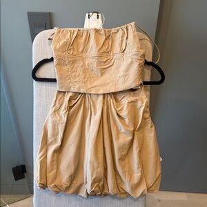 Zara Tan Tank and Bubble Skirt